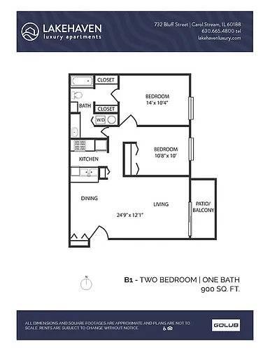 Floor plan 2 Bed 1 Bath Renovated
