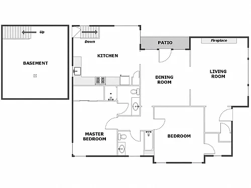 Floor plan 2 Bed / 2 Bath: Type A