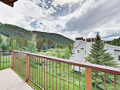 Amazing balcony view of the Keystone runs and the Snake River.
