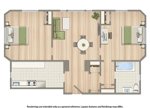 Floor plan Two Bedroom A