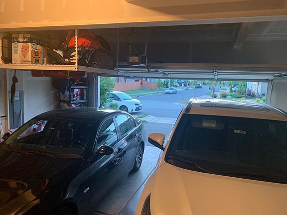 2 car garage with overhead storage!!
