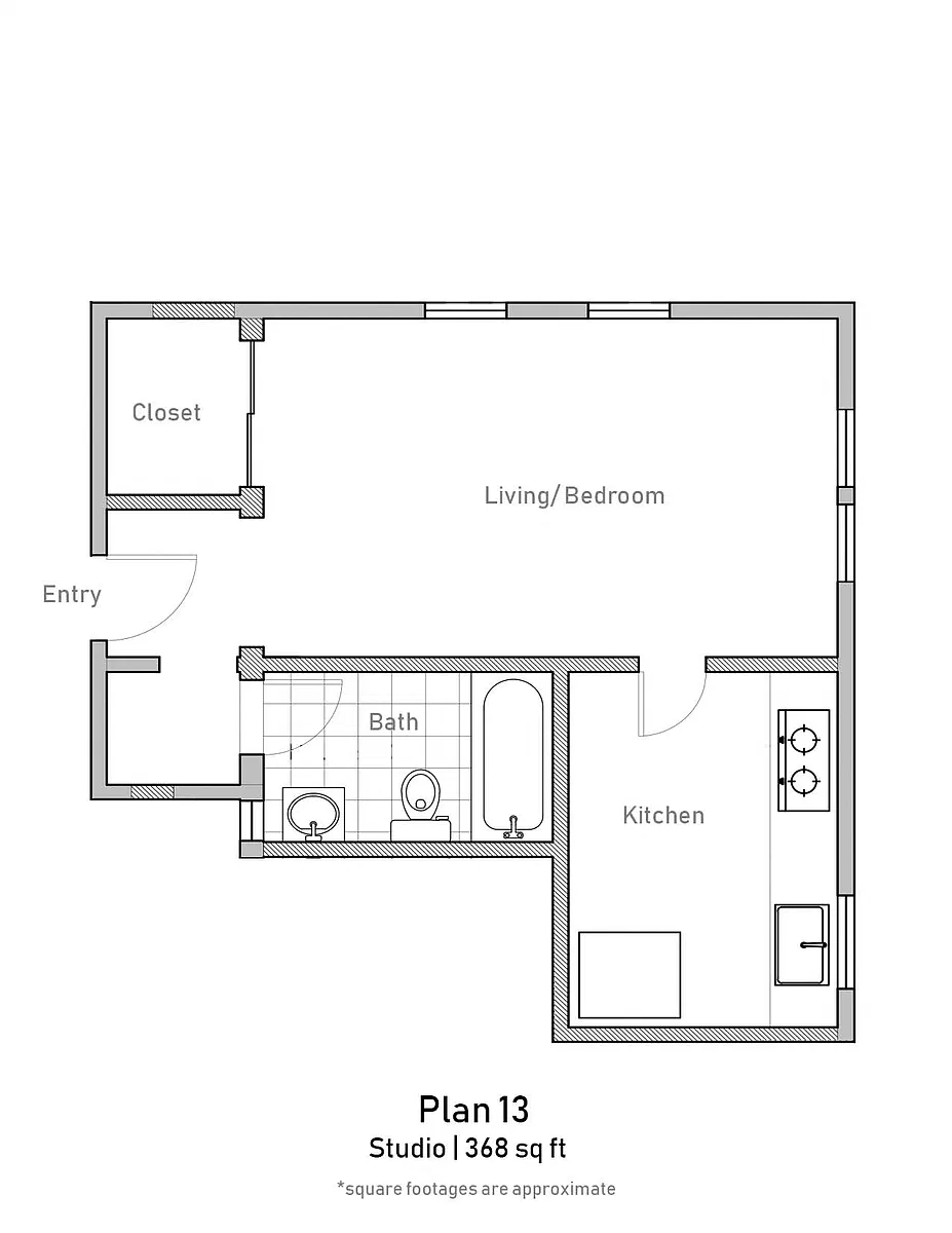 Floor plan Studio - Plan 13