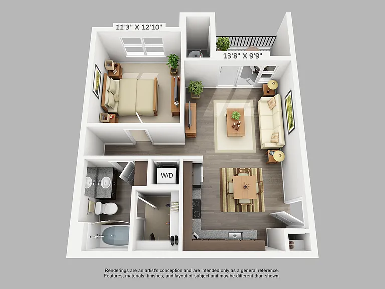 A1 floor plan WestLink at Oak Station