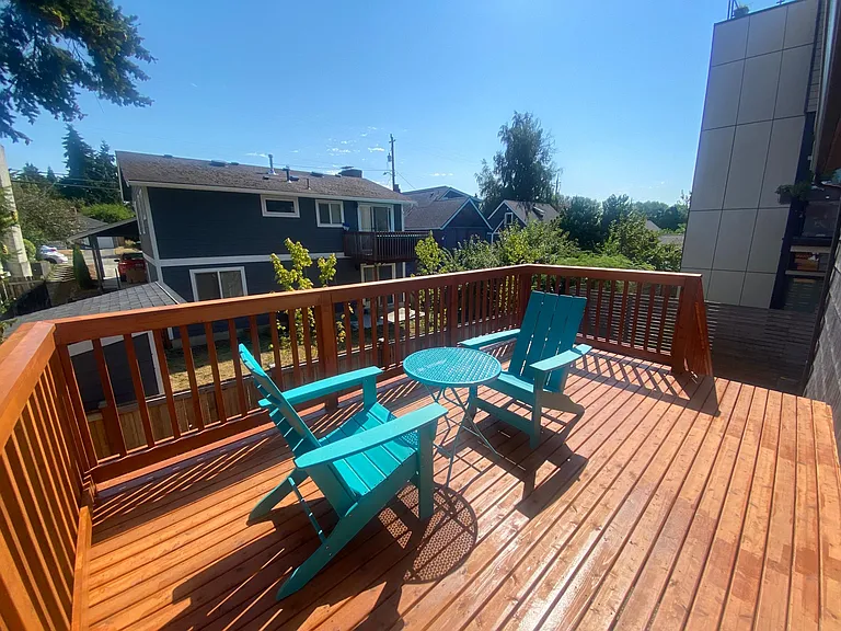 Deck with a view! Beautifully situated, in a fully fenced backyard, can access from the yard and from the house interior. Great for entertaining, or just a relaxing morning cup of coffee.