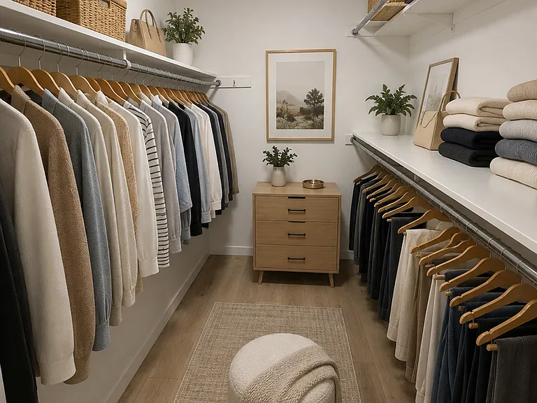Large walk-in closet in primary bedroom