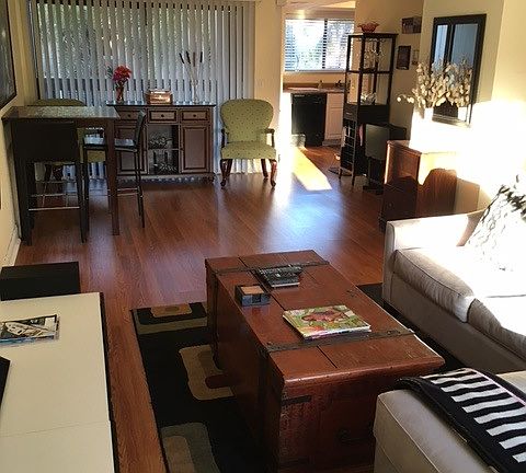 open living and dining room