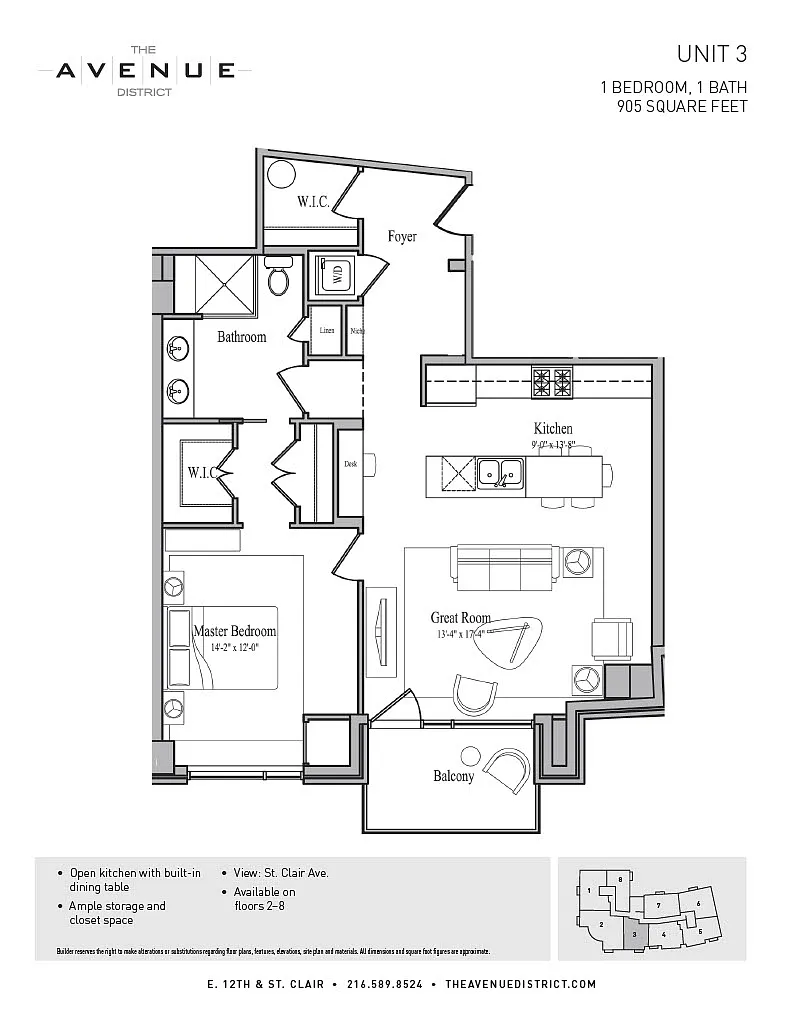 Floor plan 1BED/1BATH