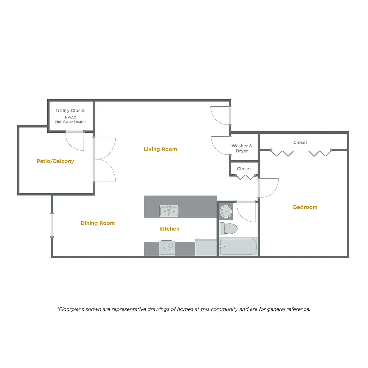 Floor plan 1X1 800