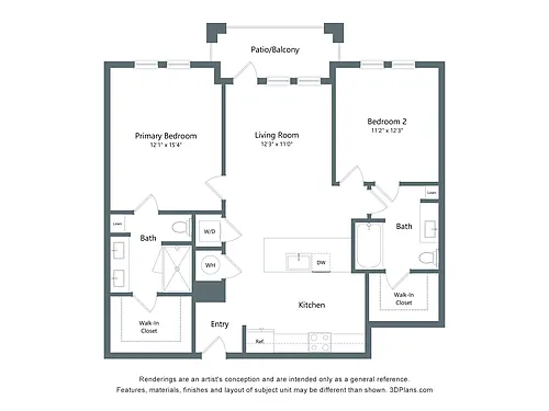 Floor plan The Vector | 2 Bed | 2 Bath