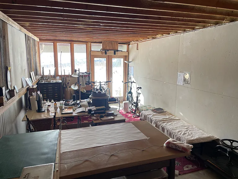 Studio, 12x16', with exterior entrance. This pic shows previous client furniture.