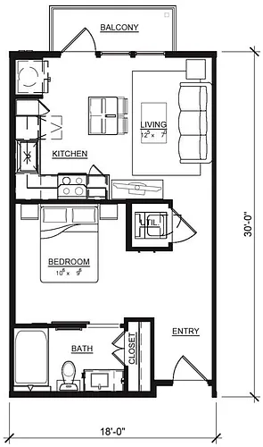 Floor plan Rose | E1