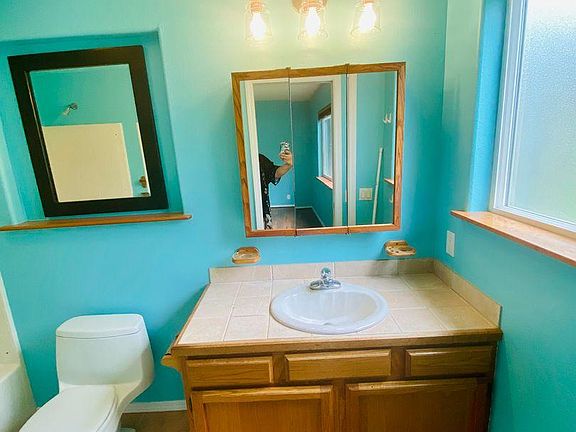 bathroom in the master bedroom