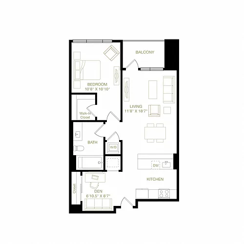 Floor plan Lake Merritt+Den