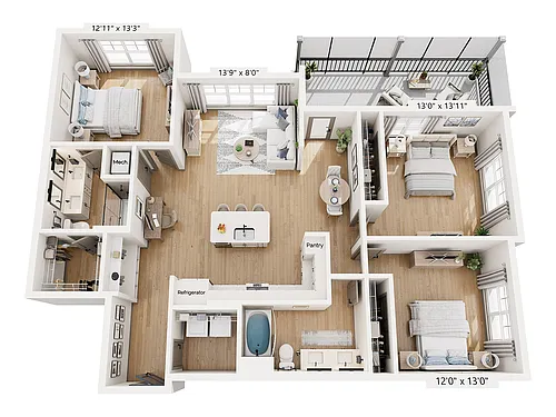 Floor plan C1-Alt 2