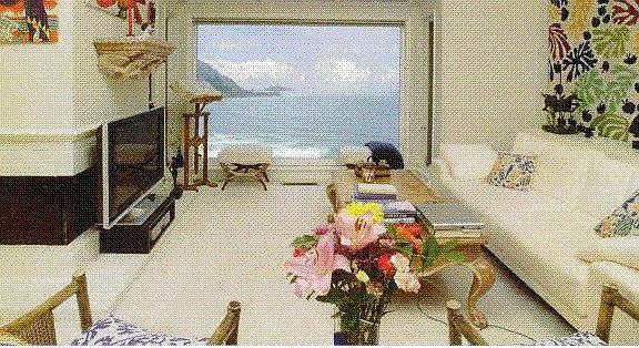 Living room with fireplace