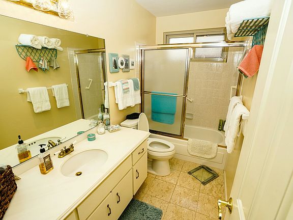 Second bathroom with tub/shower combo
