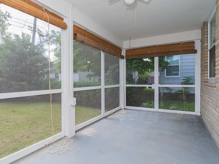Spacious screened-in porch