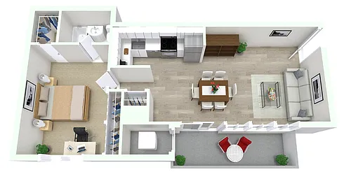 Floor plan 1 Bed 1 Bath