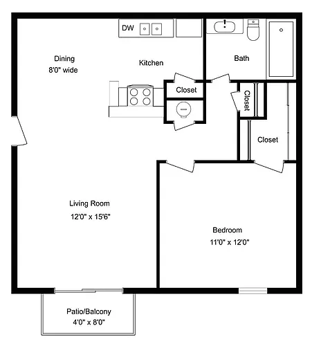 Floor plan A1 Renovated