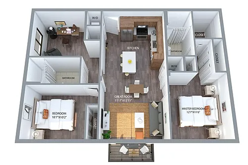 Floor plan 3 Bedroom | 120%