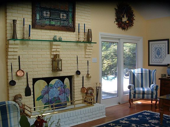 Woodburning fireplace