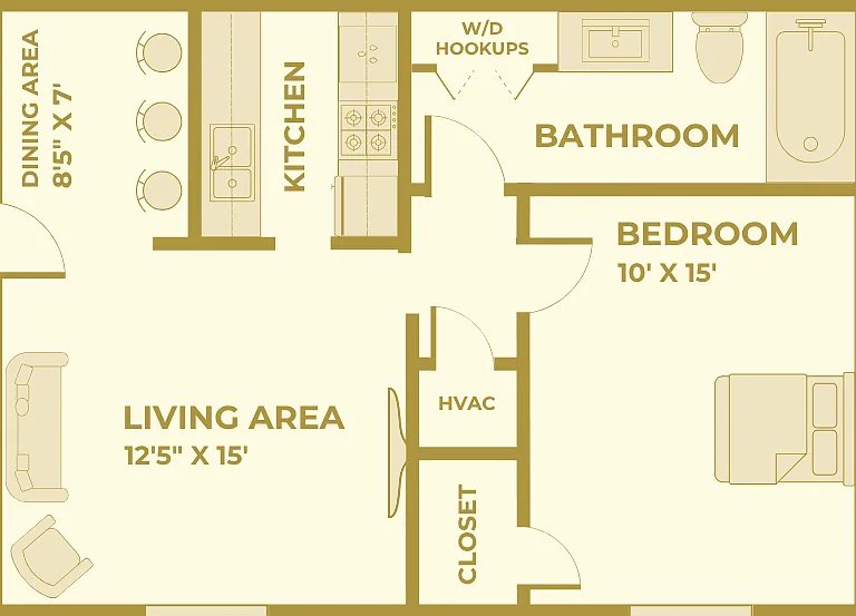 Renovated Floor Plan with Washer & Dryer Hookup Renovated Floor Plan with Washer & Dryer Hookup