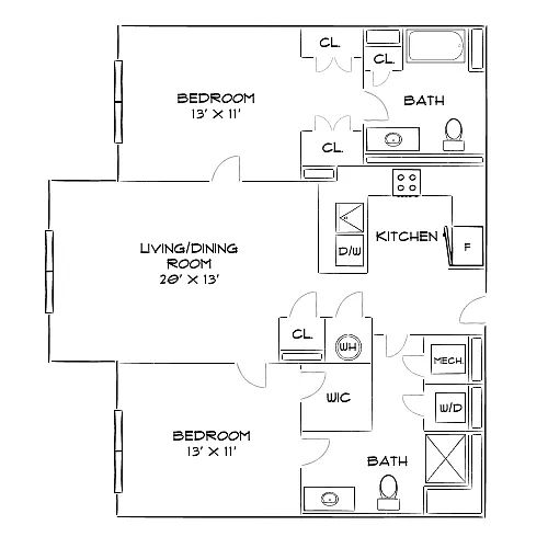 Floor plan Design 2C-E