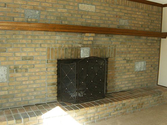 Brick Fireplace