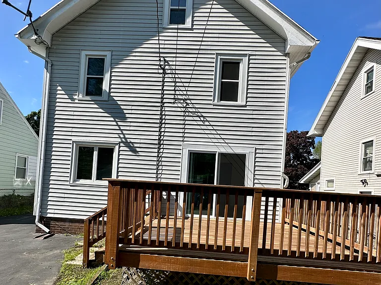 Back yard and deck