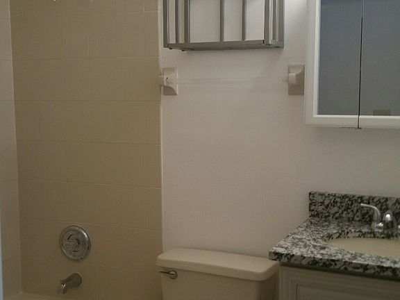 guest bath, stone vanity