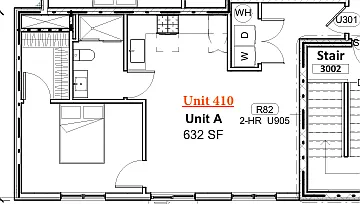 Floor plan One Bedroom- B15
