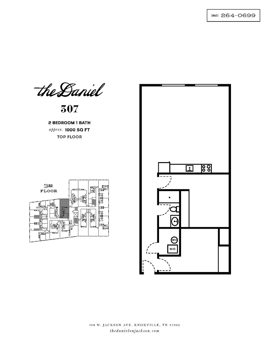 Floor plan 2 Bedroom 1 Bathroom