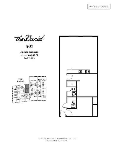 Floor plan 2 Bedroom 1 Bathroom