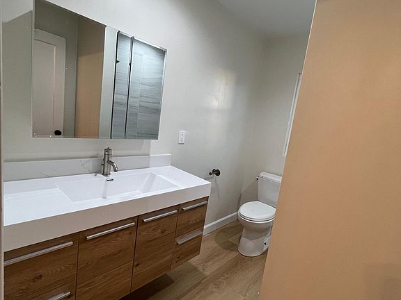 Beautiful bathroom new flooring new vanity