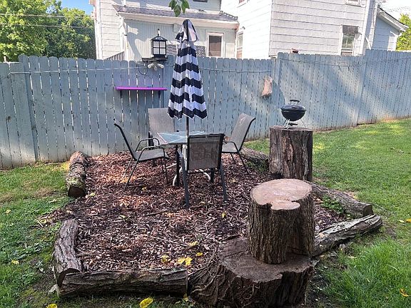 Private backyard area