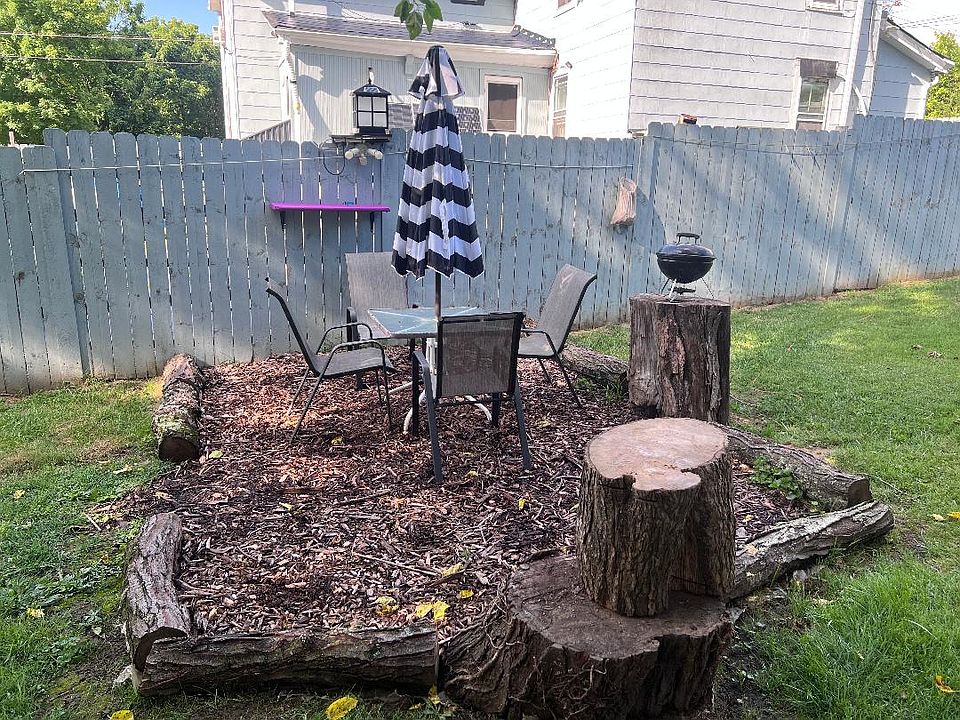 Private backyard area