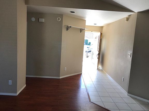 View from the fireplace looking toward the front door.