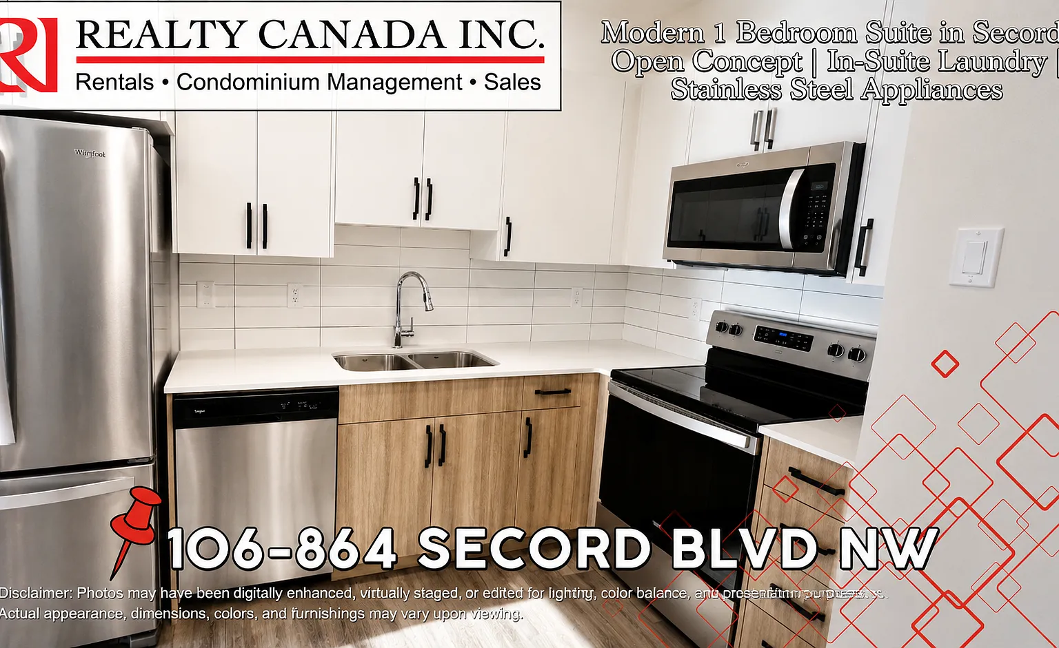 (PN0054) Open Concept One Bedroom with Ensuite Laundry in Secord — Photo 1