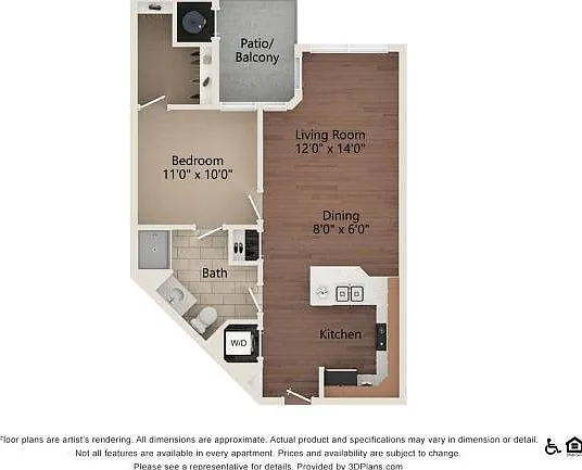 Pistachio | 1 bed 1 bath | 664 sq ft Pistachio | 1 bed 1 bath | 664 sq ft