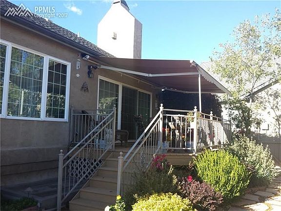 A retractable awning.