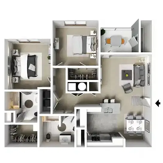 Floor plan 2 Bedroom