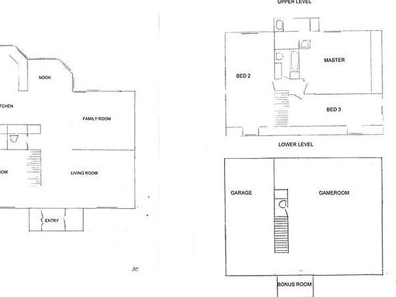 There is a Powder Room on the main level, 2 Full Baths on the upper level and a Full Bath on the lower level