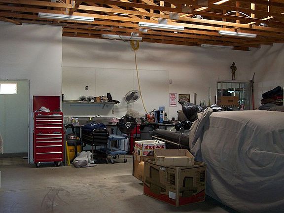 Interior of 6 car garage