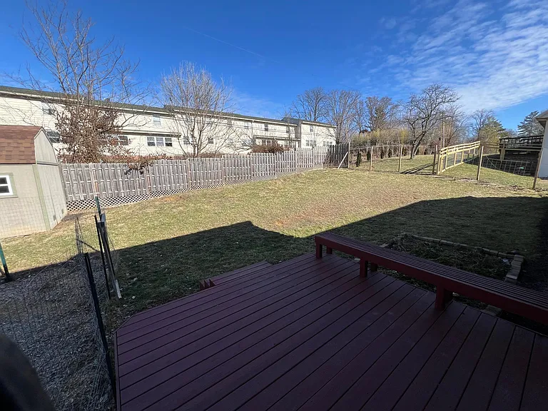 View of large backyard.