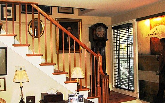 Stairs up to the master suite