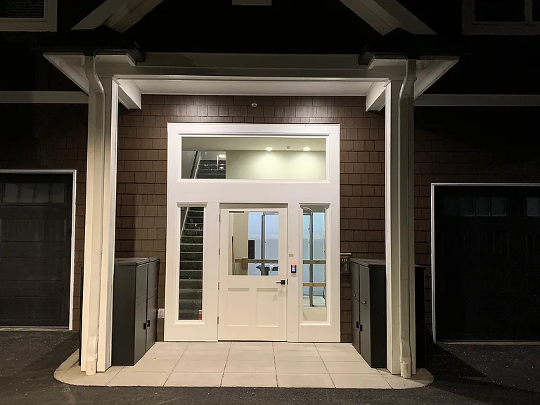 Resident entry at night