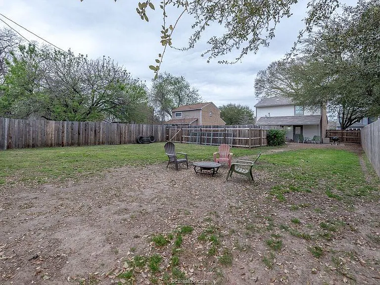 Large fenced yard