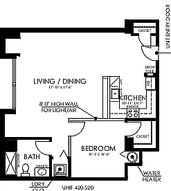 1 Bedroom Floorplan 1 Bedroom Floorplan