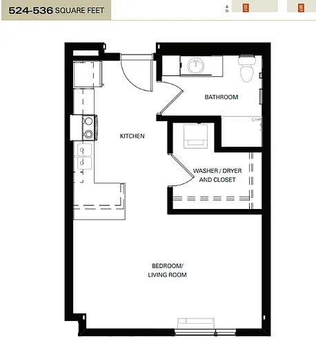 Floor plan Studio 50