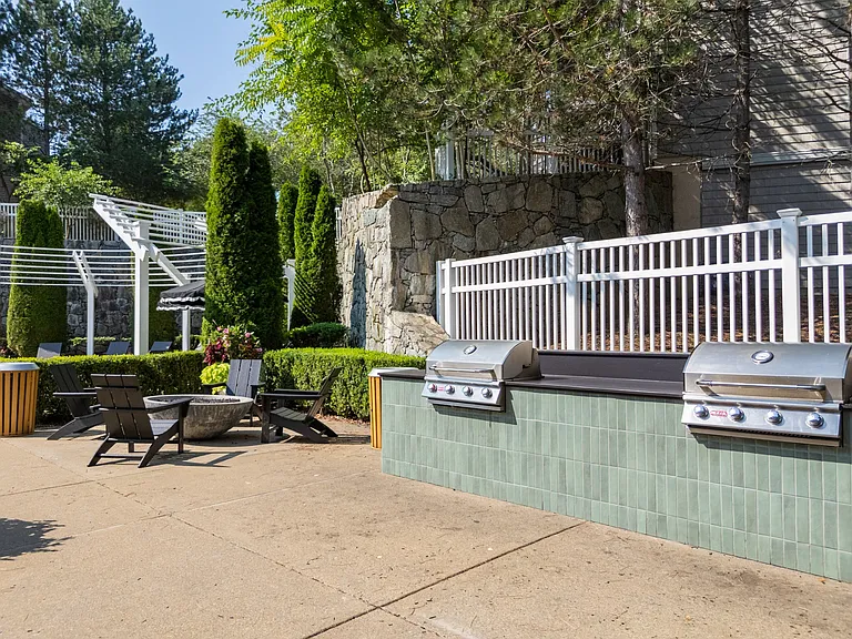 Grill Station and Fire Pit at The Residences at Stevens Pond in Saugus, MA 01906